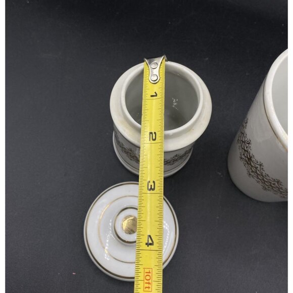 MCM Nasco Japan Apothecary Vanity Set 3 Hollywood Regency Gold Trim - Picture 5 of 16